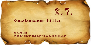 Kesztenbaum Tilla névjegykártya